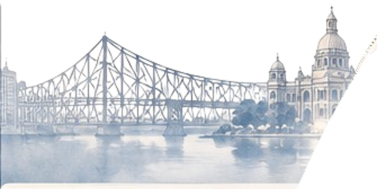 Kolkata Skyline - Howrah Bridge & Victoria Memorial